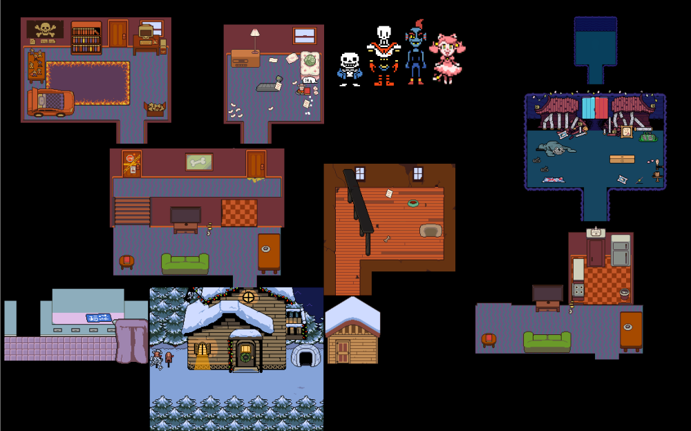 Сноуден Undertale карта