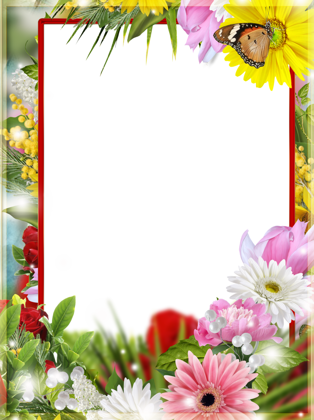 Рамка для фотошопа цветы