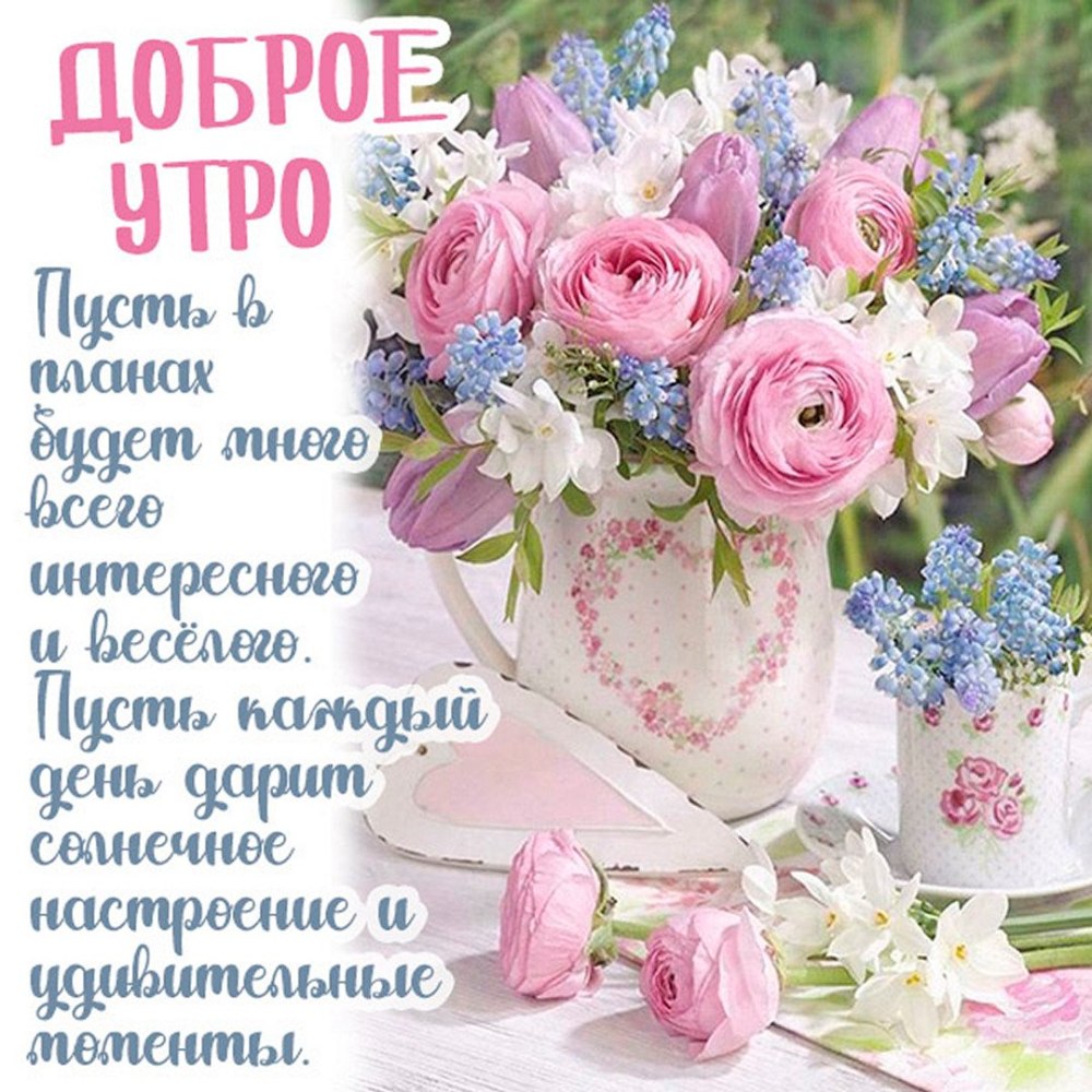 Пожелания доброго утра с ромашками