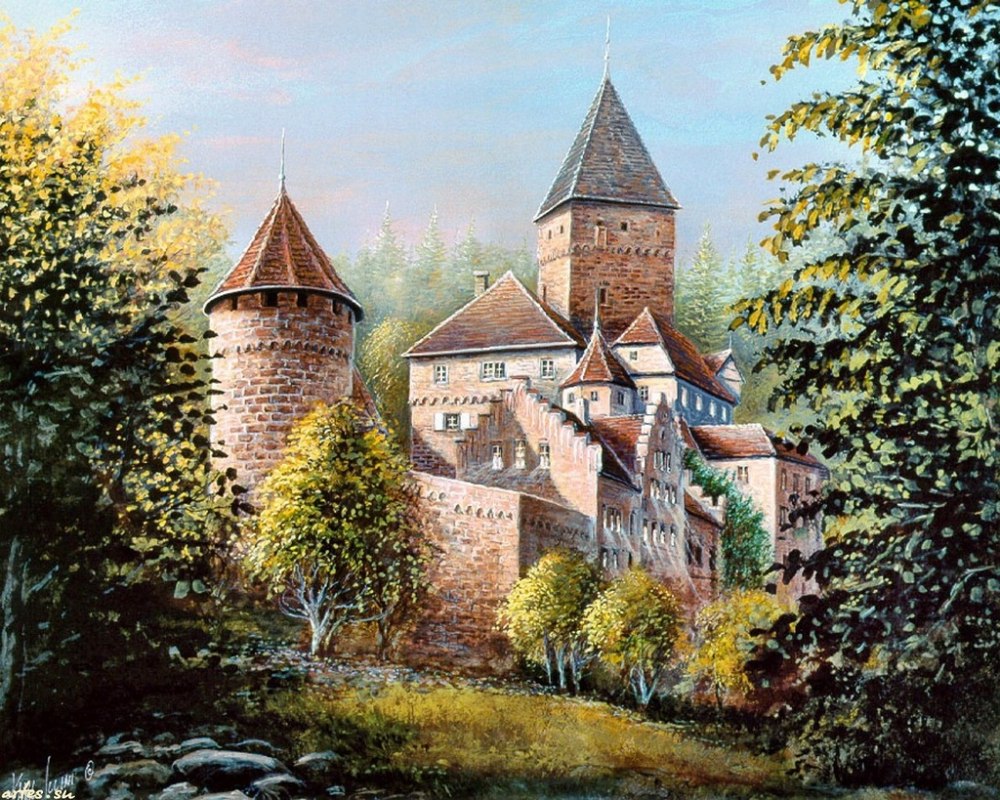 Сказочный средневековый замок