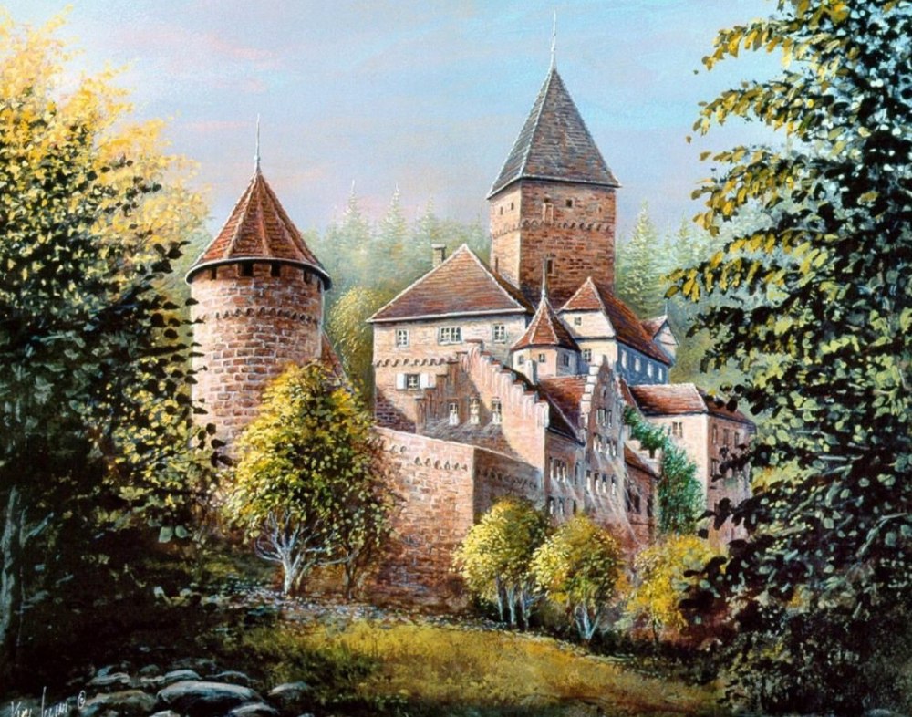 Замок Франция средние века картина