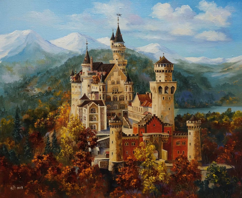 Замок Нойшванштайн арт