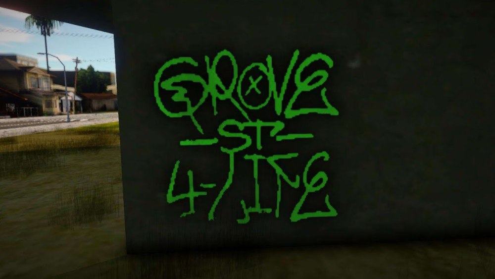 The Orange Grove Street граффити