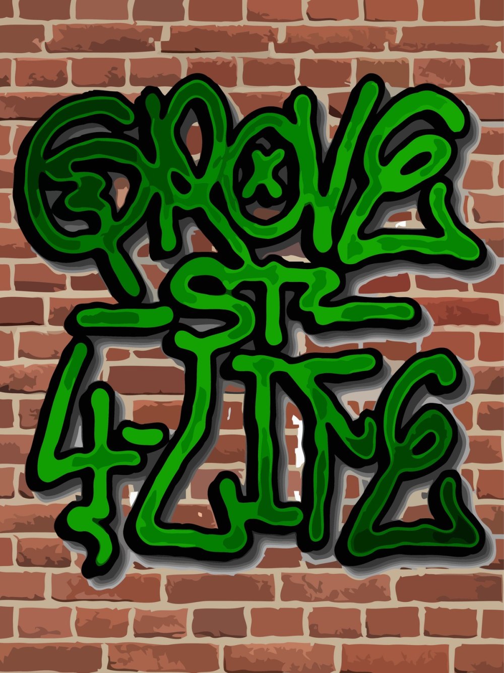Grove Street 4 Life граффити