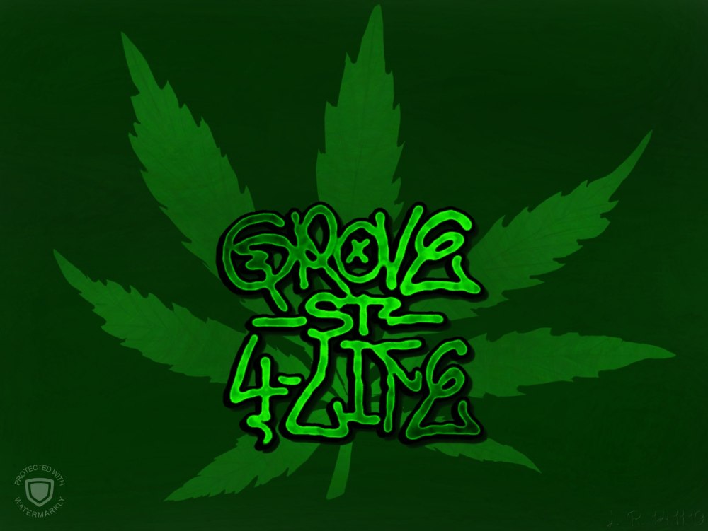 Grove Street 4 Life граффити