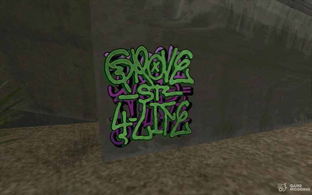 Grove Street 4 Life граффити