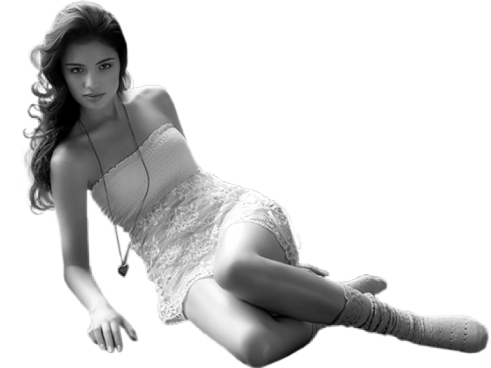 Девушка на прозрачном фоне для фотошопа