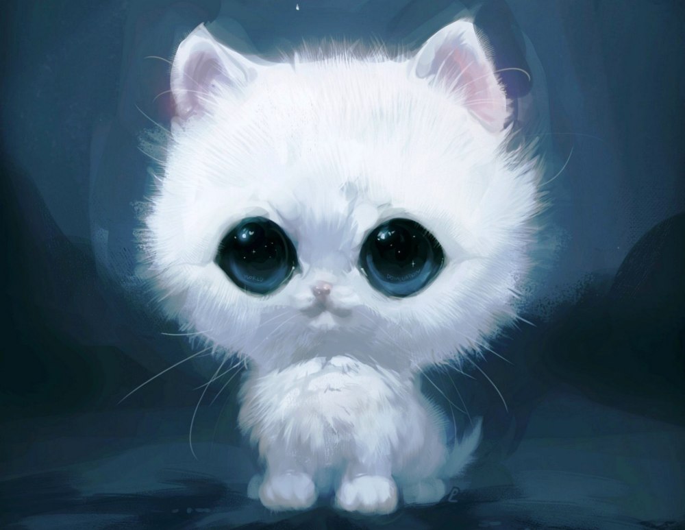 Котенок с большими глазами