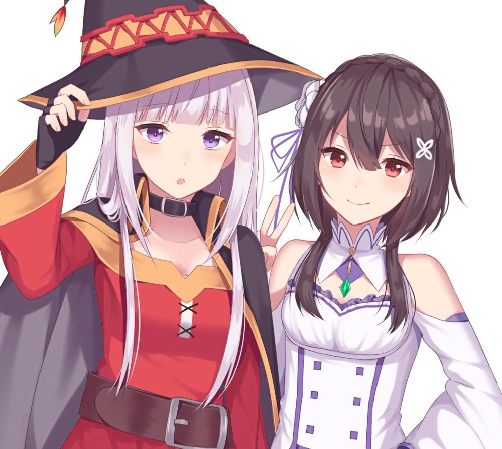 Эмилия re Zero Мегумин