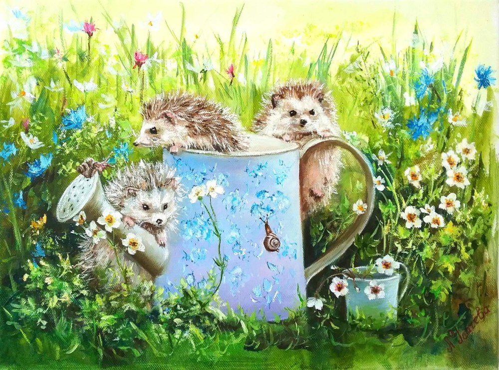 Ежик художник