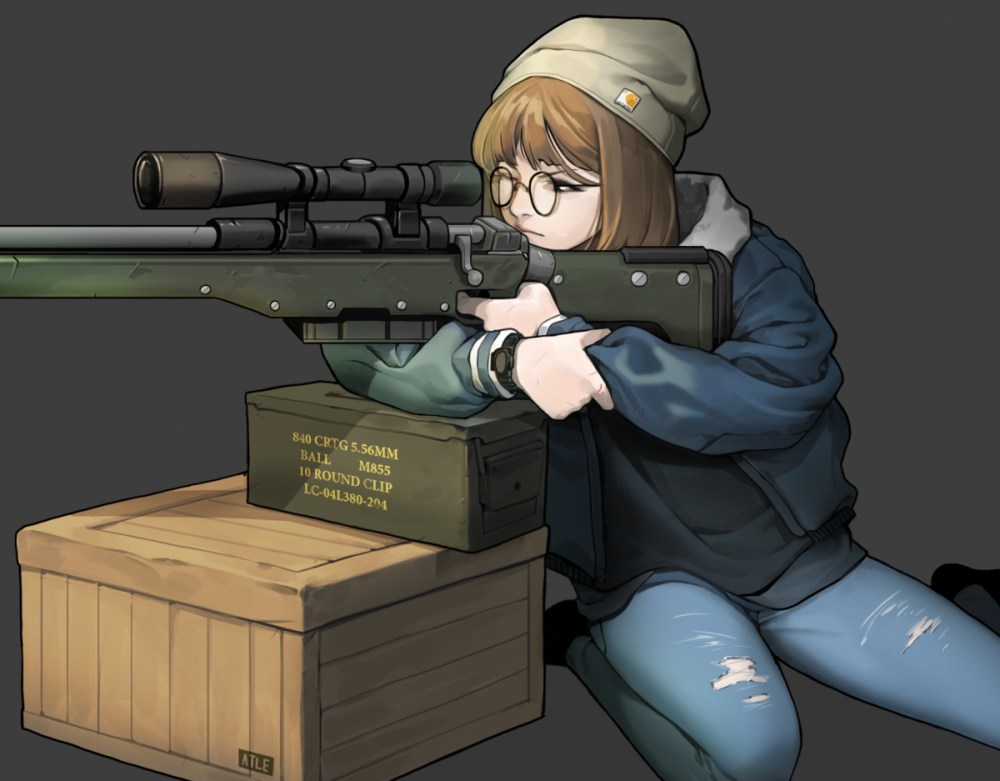 Аниме тянка снайпер