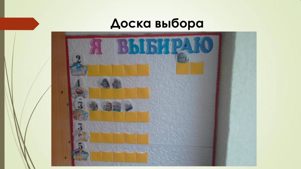 Доска выбора для садика
