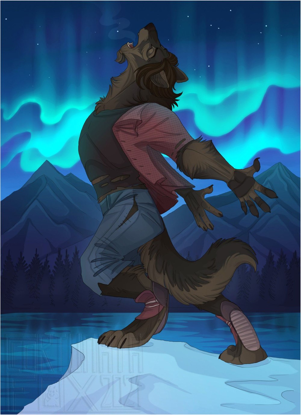 Doctor Werewolf furry Art