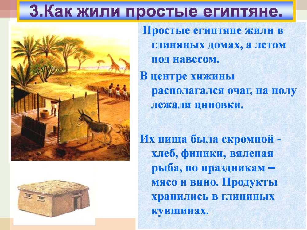 Дом египетского земледельца в древнем Египте