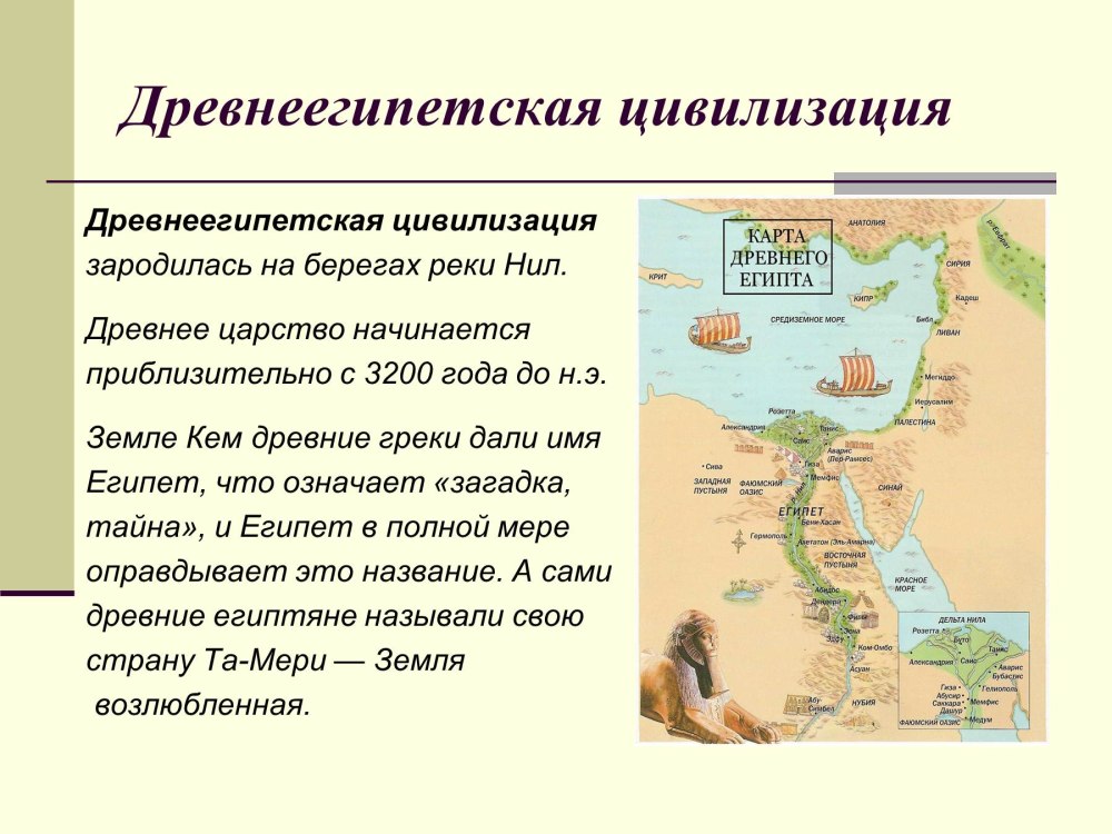Развитие цивилизации древнего Египта