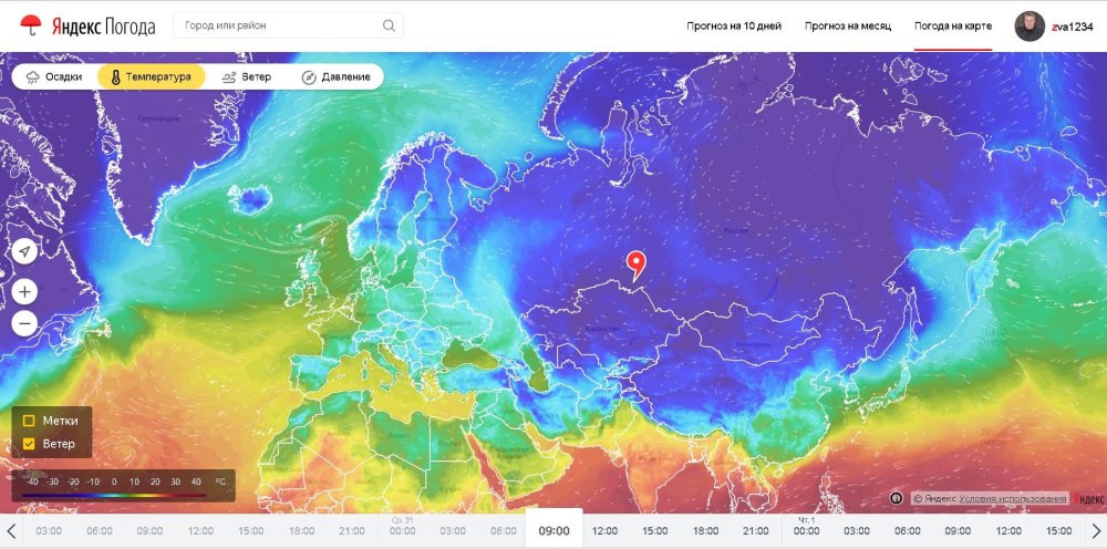 Метеокарта России