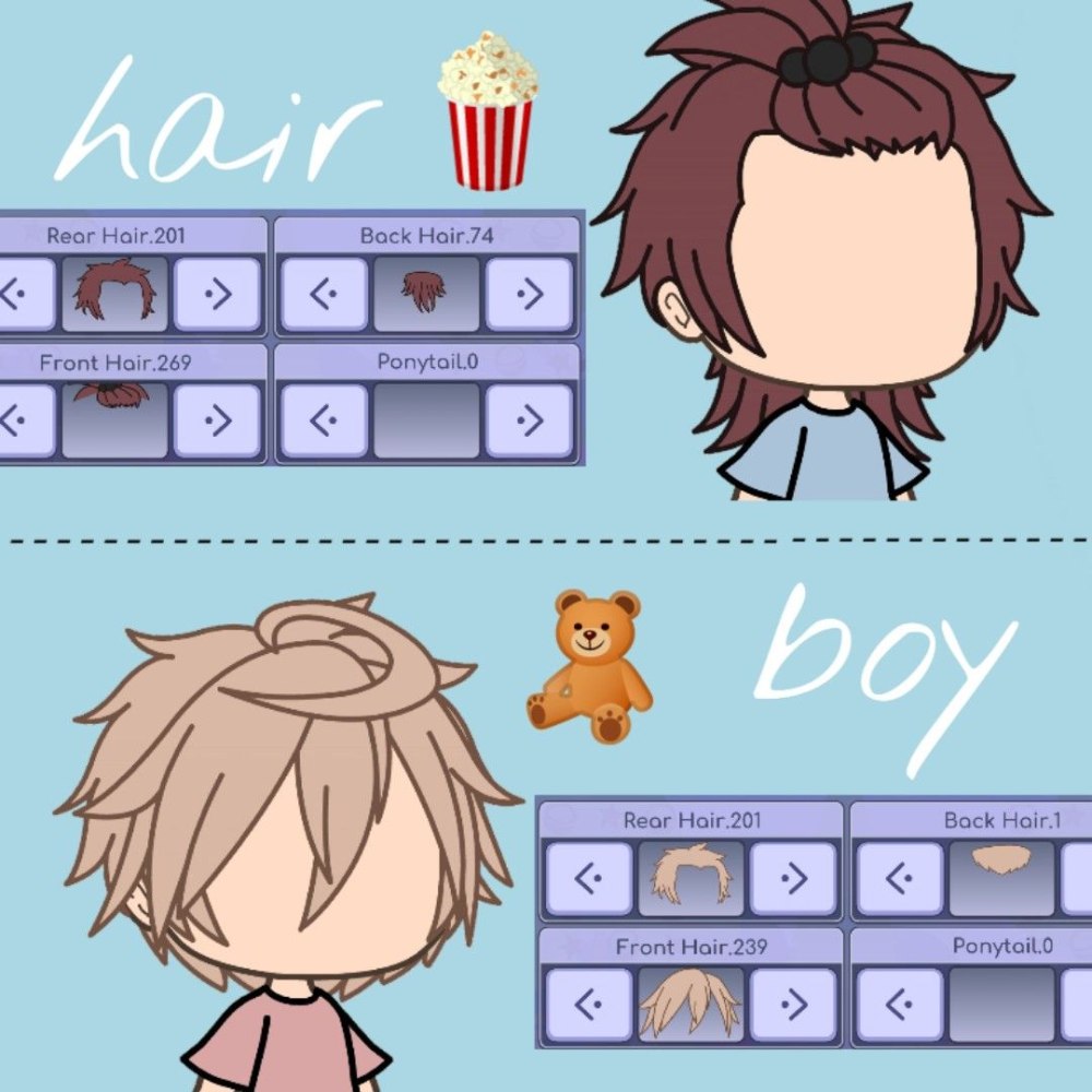 Gacha Life волосы для мальчиков