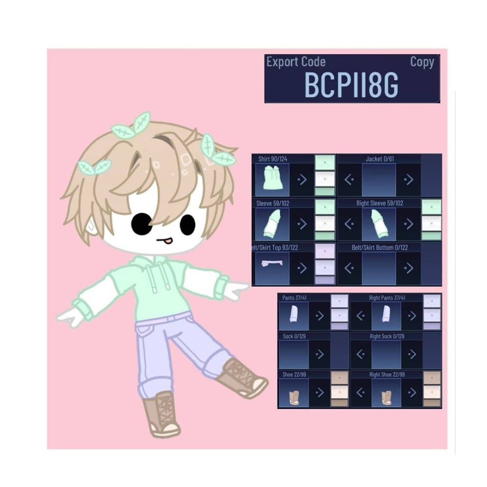 Gacha Club boy outfit с кодом