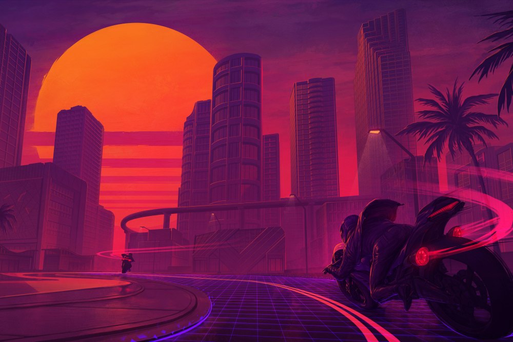 Мотоциклы Cyberpunk 2077 неон