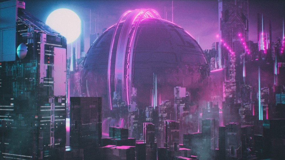 Cyberpunk 4k город