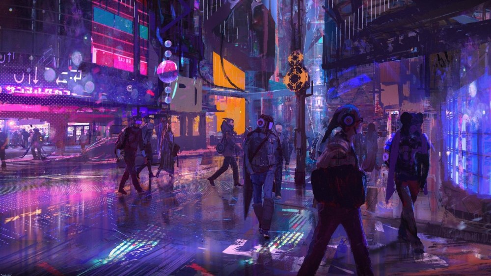 Cyberpunk 2077 улицы города