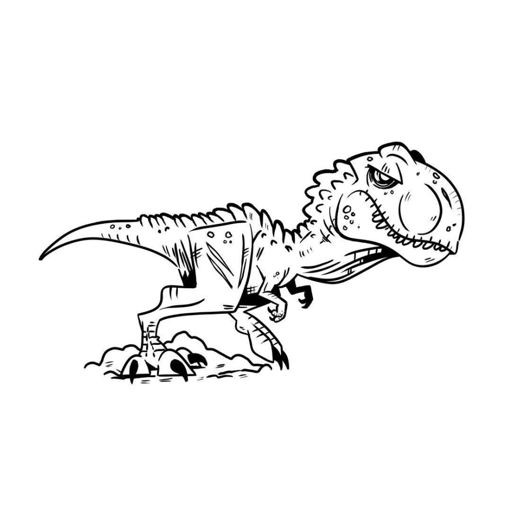 How draw of Dilophosaurus
