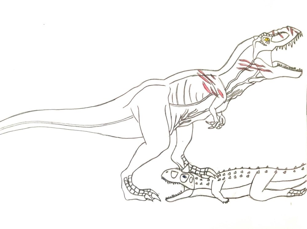 Дилофозавр рисунок