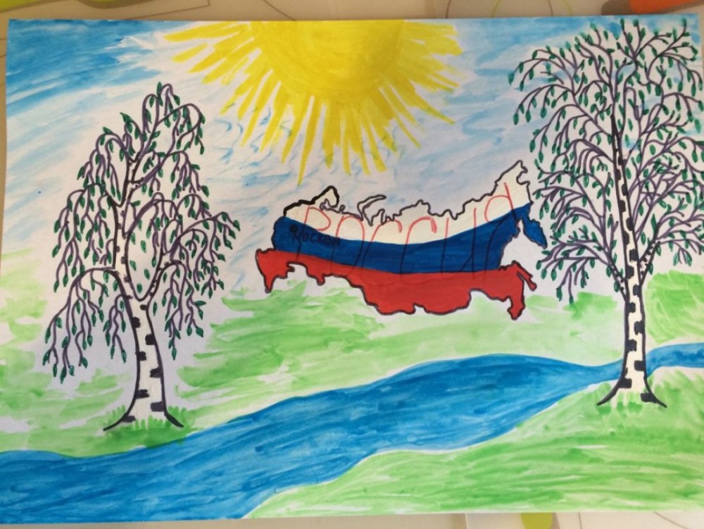 Детские рисунки деревни