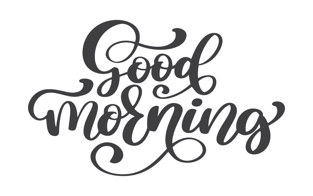 Good morning на прозрачном фоне
