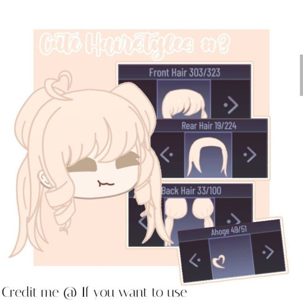 Идеи для причесок Gacha Club