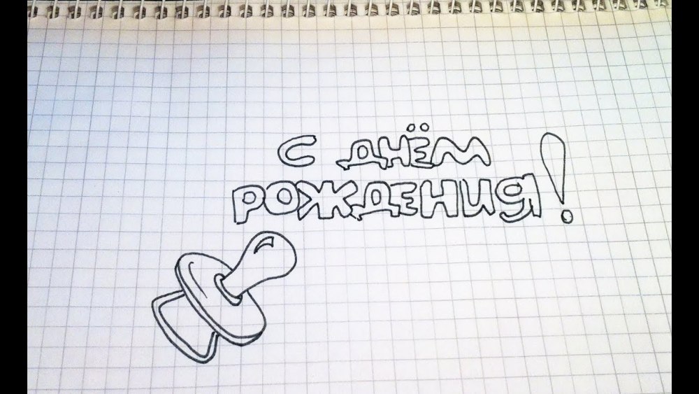 Красивая надпись с днем рождения