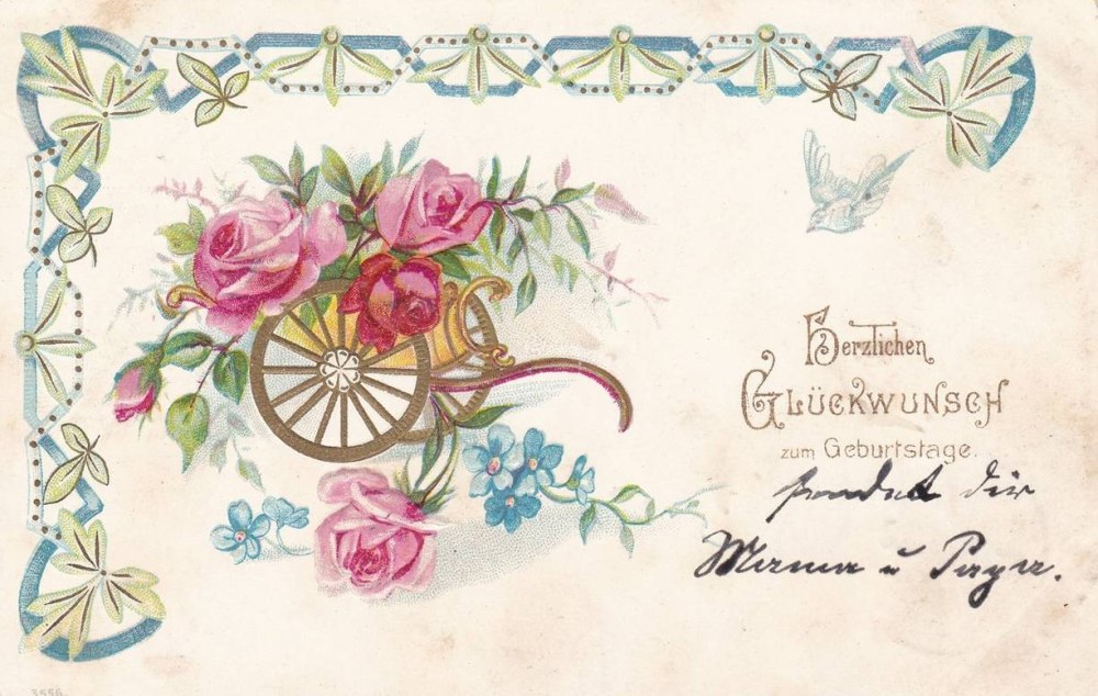 Zum Geburtstag старинные открытки