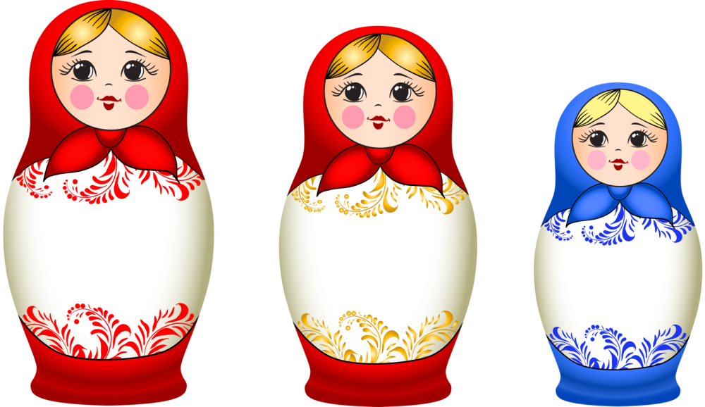 Матрешка роспись Гжель