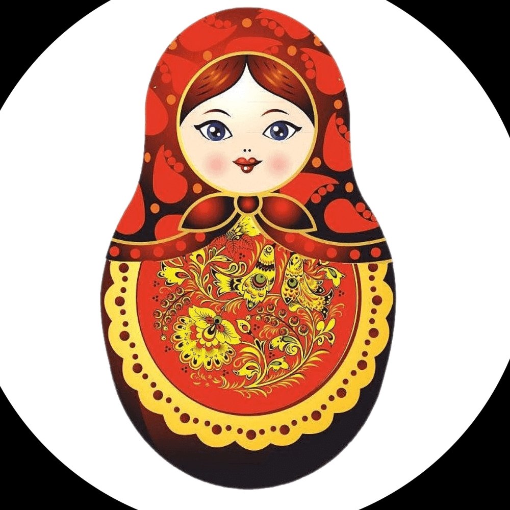 Матрешка Хохлома вектор