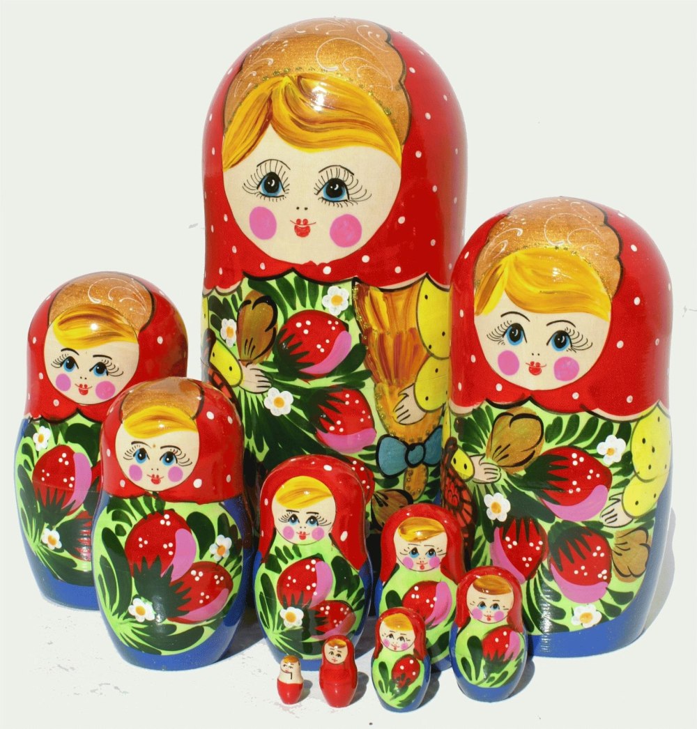 Матрешки от большой до маленькой