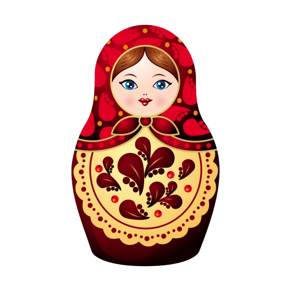 Матрешка ромашки посуда