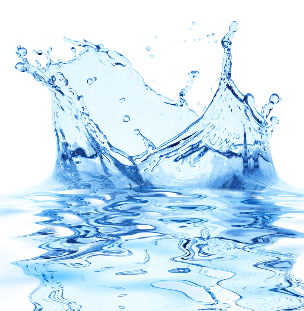 Вода на белом фоне