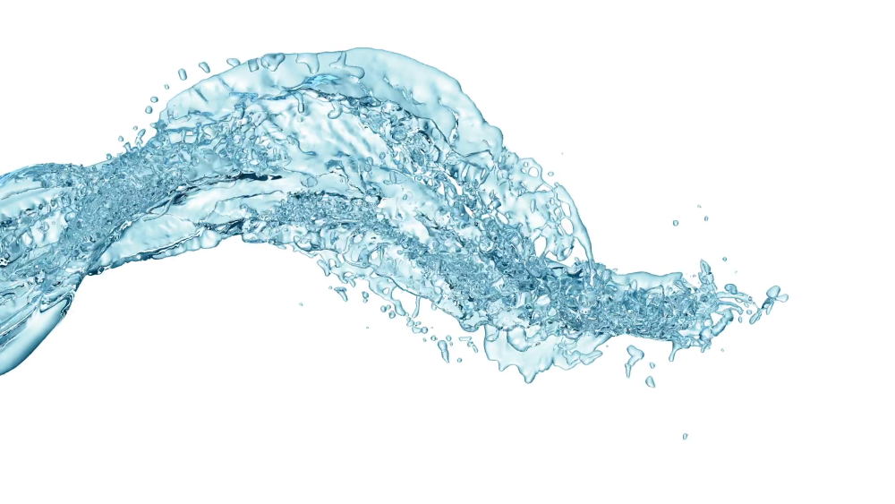 Брызги воды на белом фоне