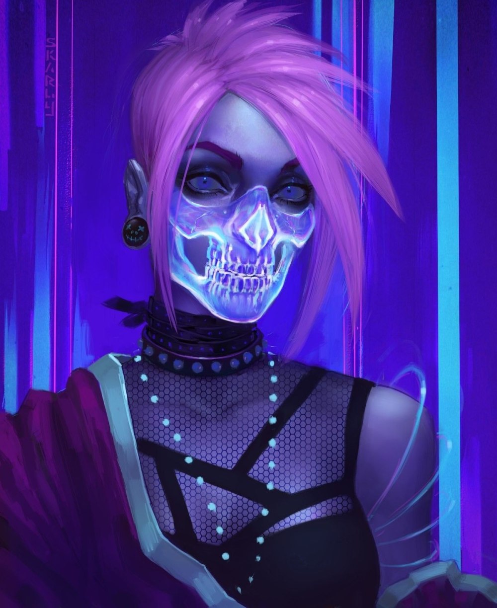 Cyberpunk 2077 Neon маска