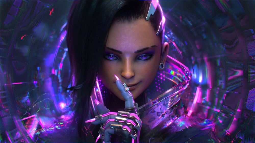 Сомбра Overwatch 1920 1080