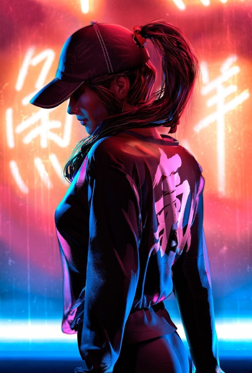 Art барышня Cyberpunk 2077