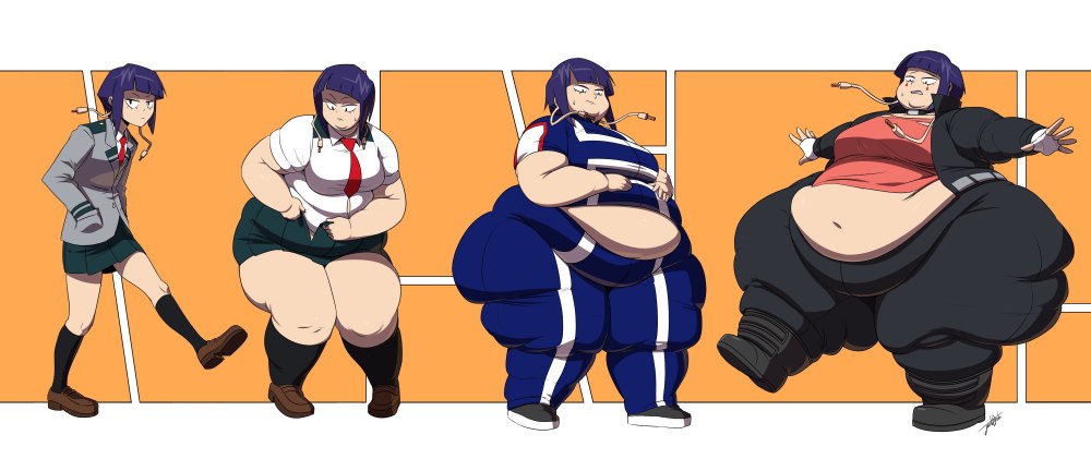 Fat anime Weight gain моя геройская Академия