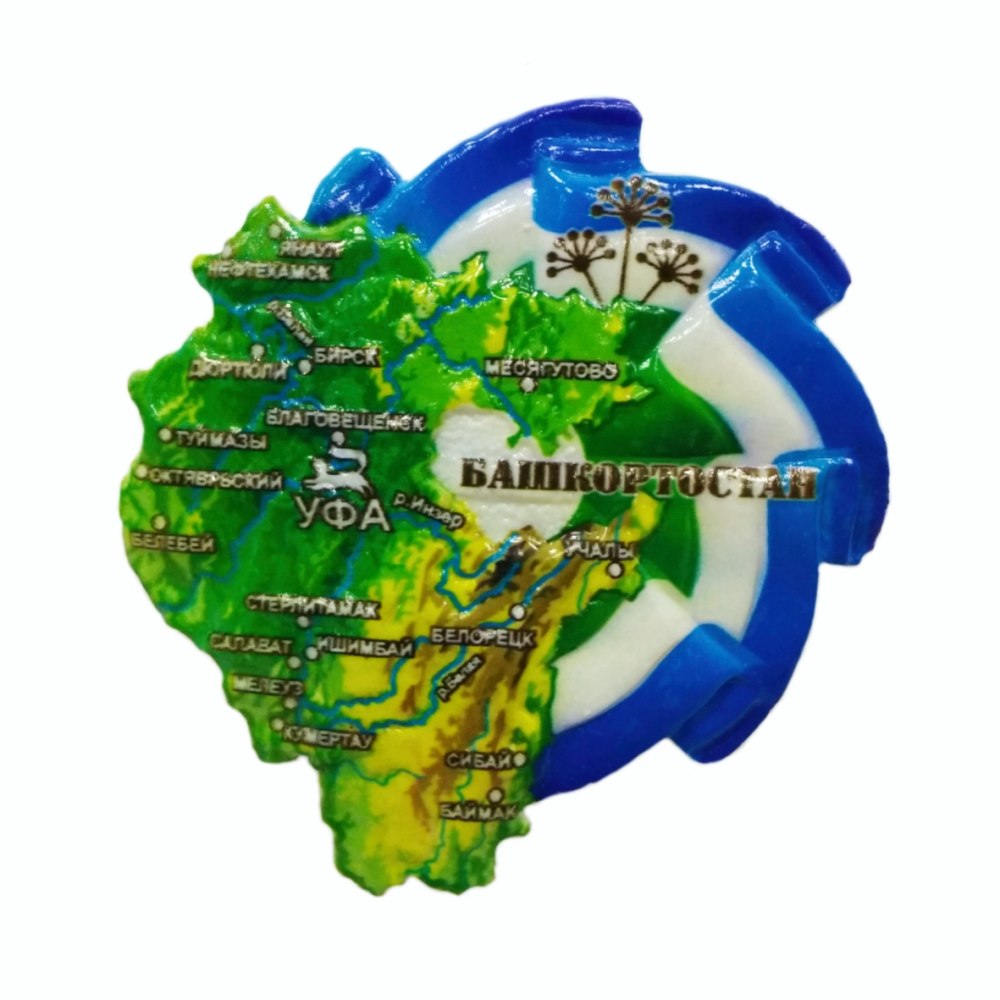 Карта Башкортостана для детей дошкольного возраста