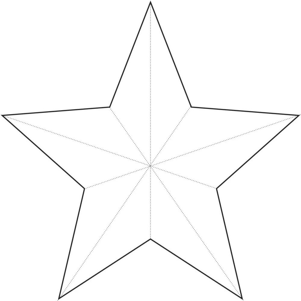 Трафарет для вырезания звезд