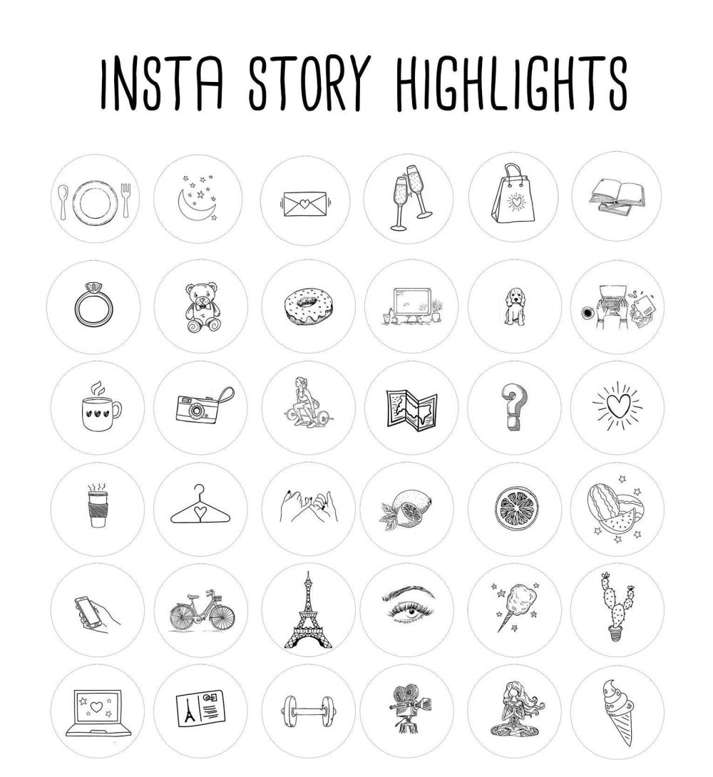 Highlight Instagram stories иконки