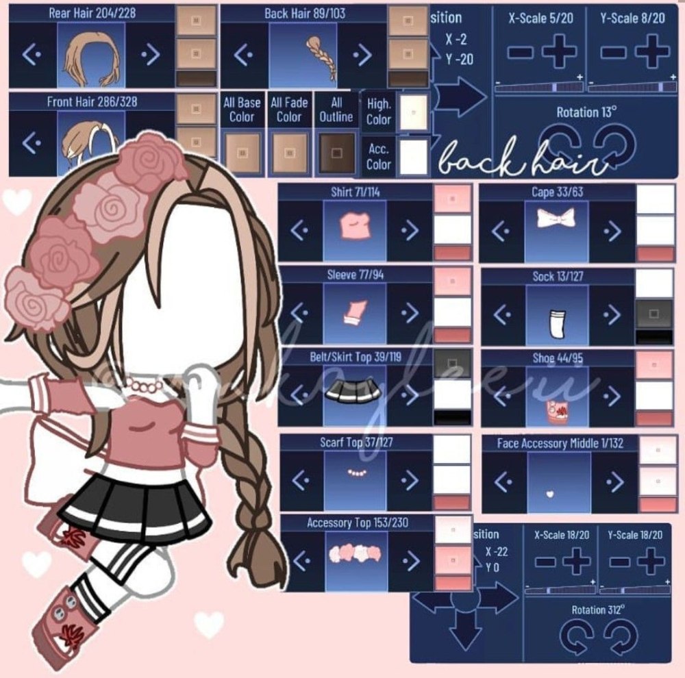 Красивые идеи для Gacha Club одежда и прическа