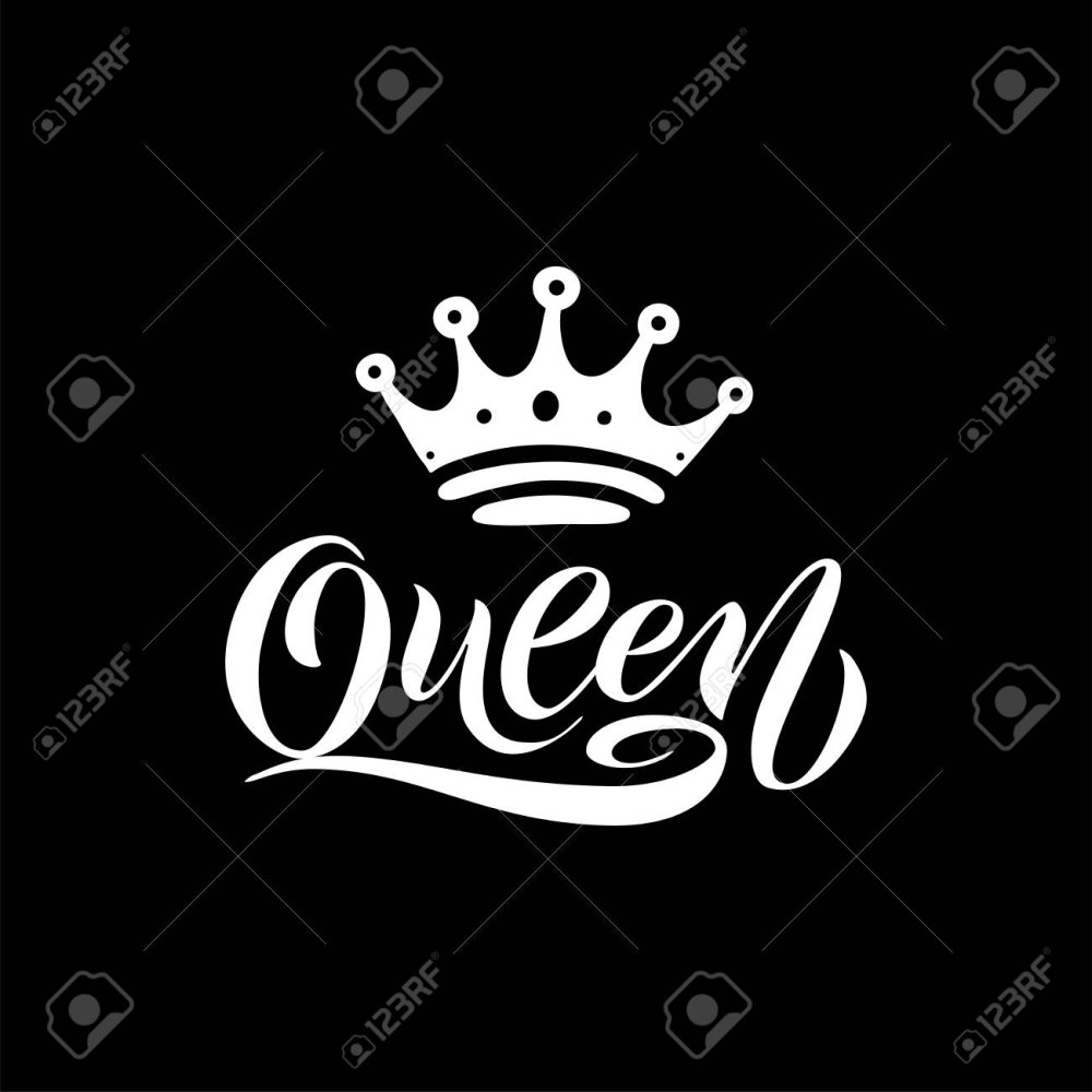 Надпись Queen с короной