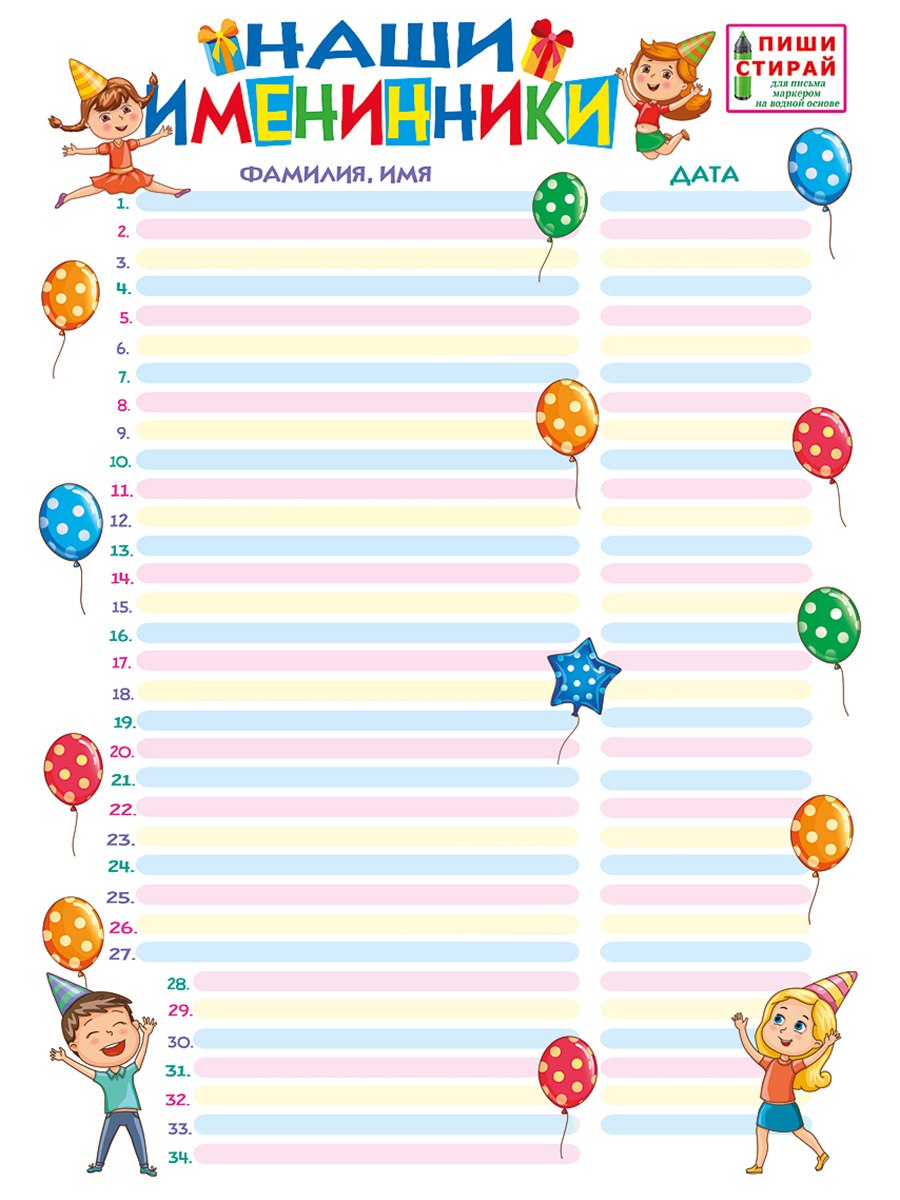 Именинники в детском саду