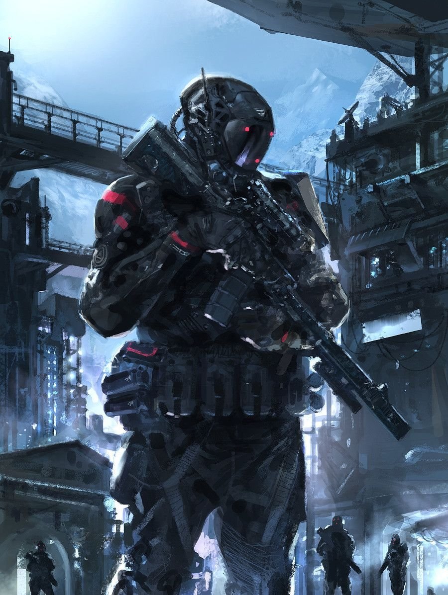 Cyberpunk солдат