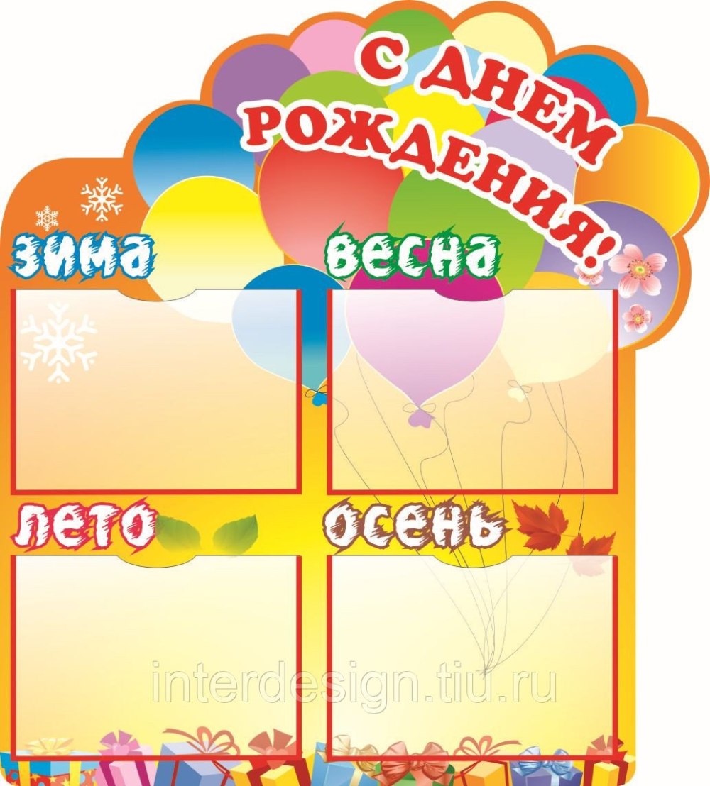 Стенд наши именинники в детском саду